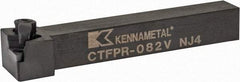 Kennametal - CTFP, Right Hand Cut, 0° Lead Angle, 1/2" Shank Height x 1/2" Shank Width, Positive Rake Indexable Turning Toolholder - 3-1/2" OAL, TP..22. Insert Compatibility, Series Kendex - Eagle Tool & Supply