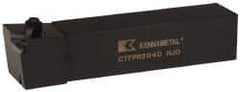 Kennametal - CTFP, Right Hand Cut, 0° Lead Angle, 1-1/4" Shank Height x 1-1/4" Shank Width, Positive Rake Indexable Turning Toolholder - 6" OAL, TP..42. Insert Compatibility, Series Kendex - Eagle Tool & Supply