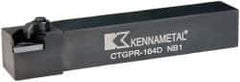 Kennametal - CTGP, Right Hand Cut, 0° Lead Angle, 1" Shank Height x 1" Shank Width, Positive Rake Indexable Turning Toolholder - 6" OAL, TP..42. Insert Compatibility, Series Kendex - Eagle Tool & Supply