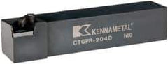 Kennametal - CTGP, Right Hand Cut, 0° Lead Angle, 1-1/4" Shank Height x 1-1/4" Shank Width, Positive Rake Indexable Turning Toolholder - 6" OAL, TP..42. Insert Compatibility, Series Kendex - Eagle Tool & Supply