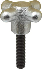 Strong Hand Tools - 2" Head Diam, 4 Point Spoked Knob - 3/8-16 Stem, Cast Iron - Eagle Tool & Supply