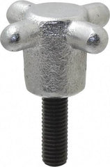 Strong Hand Tools - 2-1/2" Head Diam, 4 Point Spoked Knob - 1/2-13 Stem, Cast Iron - Eagle Tool & Supply