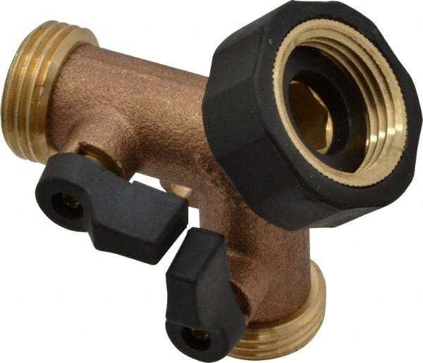 Midwest Control - Garden Hose Coupler - Brass, Female Swivel Nut to Male Hose Connector - Eagle Tool & Supply