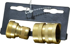 Nelson - 3/4-8 Garden Hose Coupler & Connector Set - Brass, Female & Male Connector - Eagle Tool & Supply