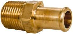 Parker - 1/2 NPT Thread Hose Barb x Male NPT Connector - 5/8" ID Hose, Brass - Eagle Tool & Supply