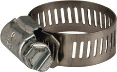 Parker - 1/2 to 1-1/4" Diam, Stainless Steel Worm Drive Clamp - Eagle Tool & Supply