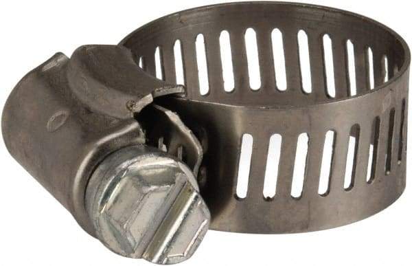 Parker - 0.44 to 1" Diam, Stainless Steel Worm Drive Clamp - Eagle Tool & Supply