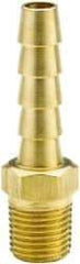 Parker - 1/2 NPT Thread Hose Barb x Male NPT Connector - 3/8" ID Hose x 0.415" OD Hose, Brass - Eagle Tool & Supply