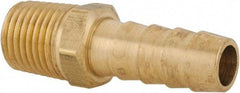 Parker - 1/4 NPT Thread Hose Barb x Male NPT Connector - 3/8" ID Hose x 0.415" OD Hose, Brass - Eagle Tool & Supply