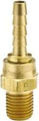 Parker - 3/8 NPT Thread Hose Barb x Male Swivel NPT Connector - 3/8" ID Hose x 0.415" OD Hose, Brass - Eagle Tool & Supply