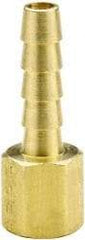 Parker - 3/8 NPT Thread Hose Barb x Female NPT Connector - 3/8" ID Hose x 0.415" OD Hose, Brass - Eagle Tool & Supply