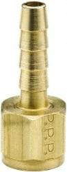 Parker - 1/2 NPSM Thread Hose Barb x Female Swivel Ball-End Connector - 1/2" ID Hose x 0.53" OD Hose, Brass - Eagle Tool & Supply