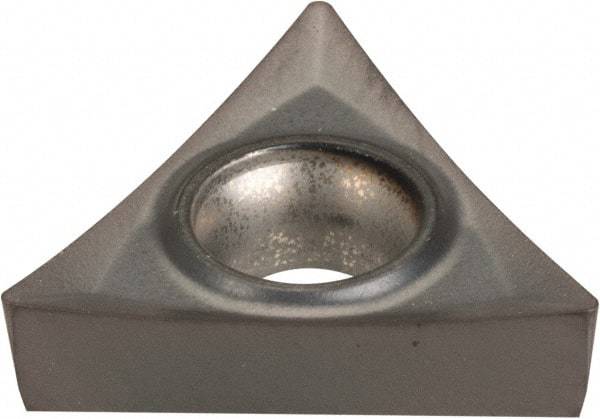 Kennametal - TCGT32.51 HP Grade KC5025 Carbide Turning Insert - TiAlN Finish, 60° Triangle, 3/8" Inscr Circle, 5/32" Thick, 1/64" Corner Radius - Eagle Tool & Supply