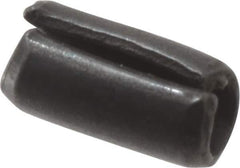 Value Collection - 2mm Diam x 4mm Long Slotted Spring Pin - Grade 1070-1080 Steel, Plain Finish - Eagle Tool & Supply