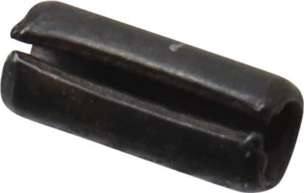 Value Collection - 2mm Diam x 5mm Long Slotted Spring Pin - Grade 1070-1080 Steel, Plain Finish - Eagle Tool & Supply