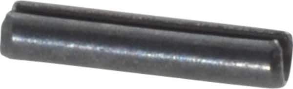 Value Collection - 2mm Diam x 10mm Long Slotted Spring Pin - Grade 1070-1080 Steel, Plain Finish - Eagle Tool & Supply
