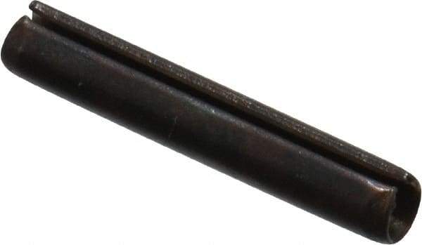 Value Collection - 2mm Diam x 12mm Long Slotted Spring Pin - Grade 1070-1080 Steel, Plain Finish - Eagle Tool & Supply