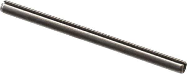 Value Collection - 2mm Diam x 30mm Long Slotted Spring Pin - Grade 1070-1080 Steel, Plain Finish - Eagle Tool & Supply