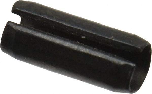 Value Collection - 2.5mm Diam x 6mm Long Slotted Spring Pin - Grade 1070-1080 Steel, Plain Finish - Eagle Tool & Supply