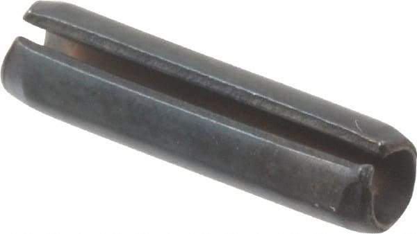 Value Collection - 2.5mm Diam x 10mm Long Slotted Spring Pin - Grade 1070-1080 Steel, Plain Finish - Eagle Tool & Supply