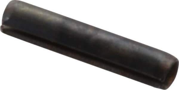 Value Collection - 2.5mm Diam x 12mm Long Slotted Spring Pin - Grade 1070-1080 Steel, Plain Finish - Eagle Tool & Supply