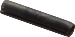 Value Collection - 2.5mm Diam x 12mm Long Slotted Spring Pin - Grade 1070-1080 Steel, Plain Finish - Eagle Tool & Supply