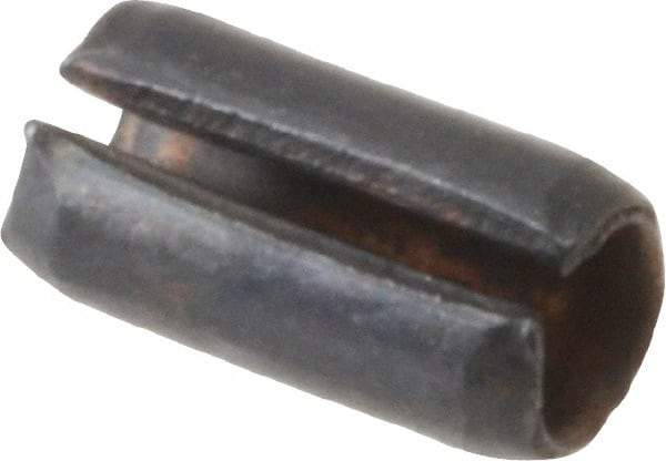 Value Collection - 3mm Diam x 6mm Long Slotted Spring Pin - Grade 1070-1080 Steel, Plain Finish - Eagle Tool & Supply
