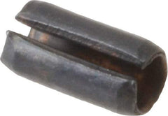Value Collection - 3mm Diam x 6mm Long Slotted Spring Pin - Grade 1070-1080 Steel, Plain Finish - Eagle Tool & Supply