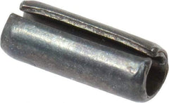 Value Collection - 3mm Diam x 8mm Long Slotted Spring Pin - Grade 1070-1080 Steel, Plain Finish - Eagle Tool & Supply