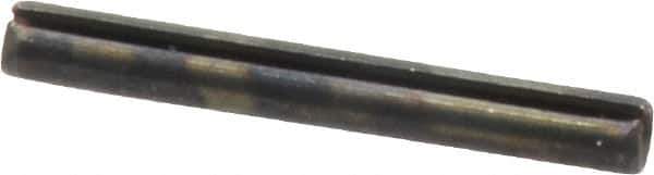 Value Collection - 3mm Diam x 24mm Long Slotted Spring Pin - Grade 1070-1080 Steel, Plain Finish - Eagle Tool & Supply