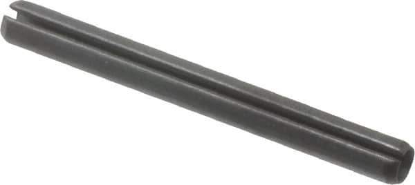 Value Collection - 3mm Diam x 30mm Long Slotted Spring Pin - Grade 1070-1080 Steel, Plain Finish - Eagle Tool & Supply