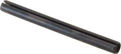 Value Collection - 3mm Diam x 32mm Long Slotted Spring Pin - Grade 1070-1080 Steel, Plain Finish - Eagle Tool & Supply