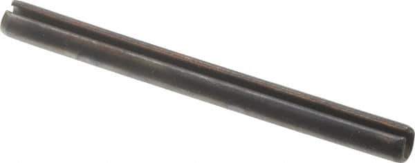 Value Collection - 3mm Diam x 35mm Long Slotted Spring Pin - Grade 1070-1080 Steel, Plain Finish - Eagle Tool & Supply