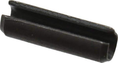 Value Collection - 3.5mm Diam x 12mm Long Slotted Spring Pin - Grade 1070-1080 Steel, Plain Finish - Eagle Tool & Supply