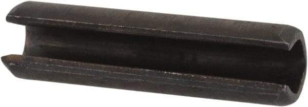 Value Collection - 3.5mm Diam x 14mm Long Slotted Spring Pin - Grade 1070-1080 Steel, Plain Finish - Eagle Tool & Supply