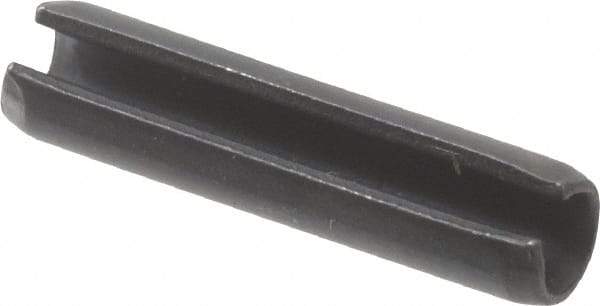 Value Collection - 3.5mm Diam x 16mm Long Slotted Spring Pin - Grade 1070-1080 Steel, Plain Finish - Eagle Tool & Supply