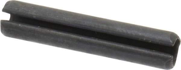 Value Collection - 3.5mm Diam x 18mm Long Slotted Spring Pin - Grade 1070-1080 Steel, Plain Finish - Eagle Tool & Supply