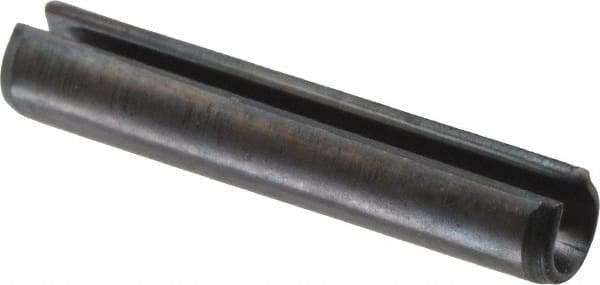Value Collection - 3.5mm Diam x 20mm Long Slotted Spring Pin - Grade 1070-1080 Steel, Plain Finish - Eagle Tool & Supply