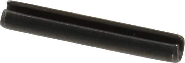 Value Collection - 3.5mm Diam x 24mm Long Slotted Spring Pin - Grade 1070-1080 Steel, Plain Finish - Eagle Tool & Supply