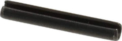 Value Collection - 3.5mm Diam x 24mm Long Slotted Spring Pin - Grade 1070-1080 Steel, Plain Finish - Eagle Tool & Supply