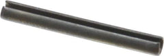 Value Collection - 3.5mm Diam x 30mm Long Slotted Spring Pin - Grade 1070-1080 Steel, Plain Finish - Eagle Tool & Supply