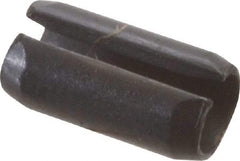 Value Collection - 4mm Diam x 8mm Long Slotted Spring Pin - Grade 1070-1080 Steel, Plain Finish - Eagle Tool & Supply
