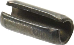 Value Collection - 4mm Diam x 10mm Long Slotted Spring Pin - Grade 1070-1080 Steel, Plain Finish - Eagle Tool & Supply