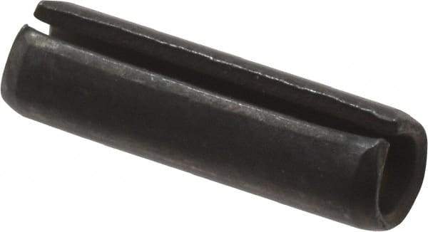 Value Collection - 4mm Diam x 14mm Long Slotted Spring Pin - Grade 1070-1080 Steel, Plain Finish - Eagle Tool & Supply