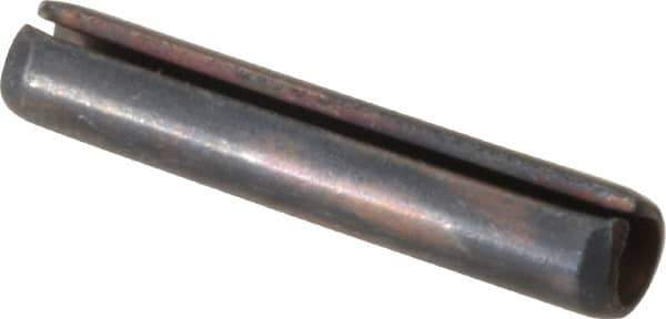 Value Collection - 4mm Diam x 22mm Long Slotted Spring Pin - Grade 1070-1080 Steel, Plain Finish - Eagle Tool & Supply