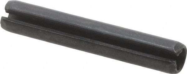 Value Collection - 4mm Diam x 24mm Long Slotted Spring Pin - Grade 1070-1080 Steel, Plain Finish - Eagle Tool & Supply