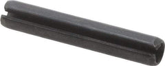 Value Collection - 4mm Diam x 24mm Long Slotted Spring Pin - Grade 1070-1080 Steel, Plain Finish - Eagle Tool & Supply