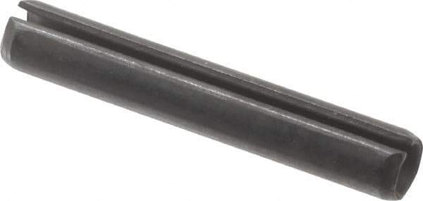 Value Collection - 4mm Diam x 26mm Long Slotted Spring Pin - Grade 1070-1080 Steel, Plain Finish - Eagle Tool & Supply