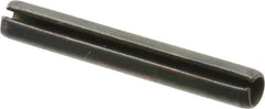 Value Collection - 4mm Diam x 28mm Long Slotted Spring Pin - Grade 1070-1080 Steel, Plain Finish - Eagle Tool & Supply