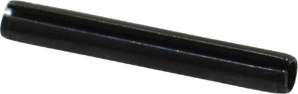Value Collection - 4mm Diam x 30mm Long Slotted Spring Pin - Grade 1070-1080 Steel, Plain Finish - Eagle Tool & Supply
